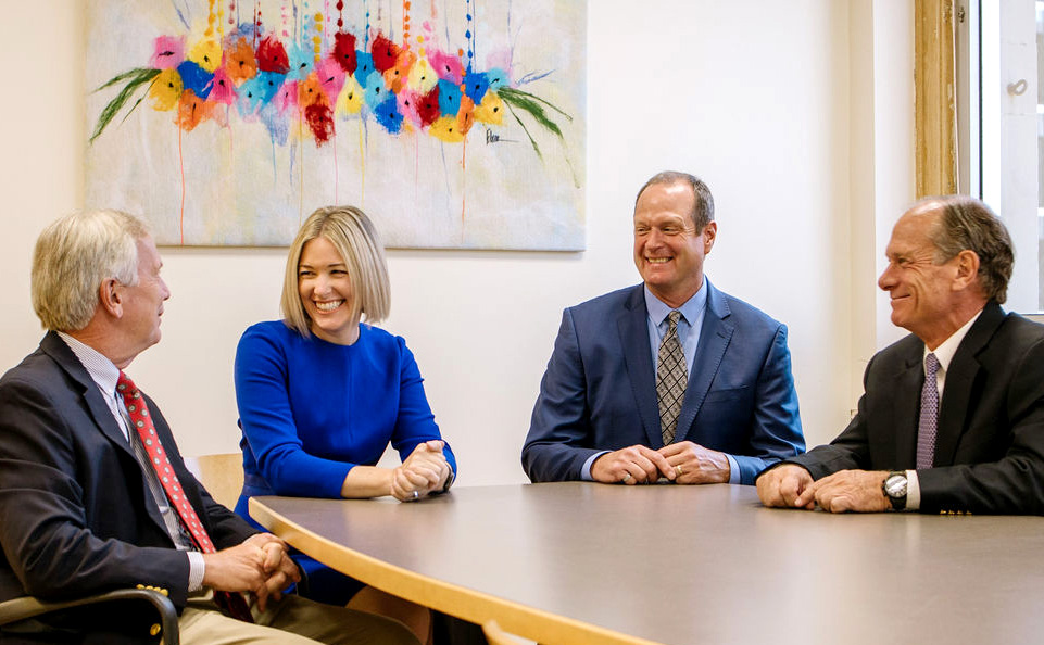 Left to right: Steve Barth, Amy West, Eric Isom, and Steve Mecham